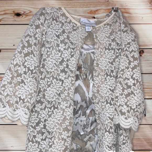 DressBarn 2 piece set dress sleeveless cardigan floral Lace NWT 8 M Bundle Deal - Picture 5 of 14